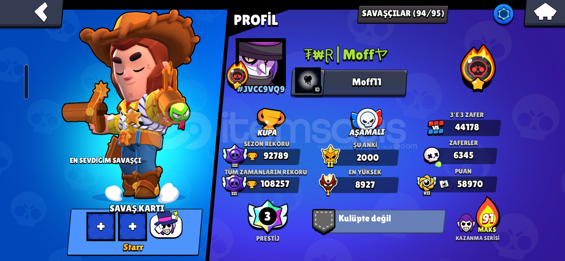 DOLU DOLU BRAWL STARS HESABI
