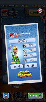 DOLU DOLU EN UCUZ SUBWAY SURFER HESABI