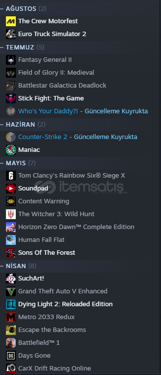DOLU DOLU STEAM HESAP DOLU DOLU STEAM HESAP