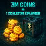 DonutSMP 3m coins + 1 skeleton spawner