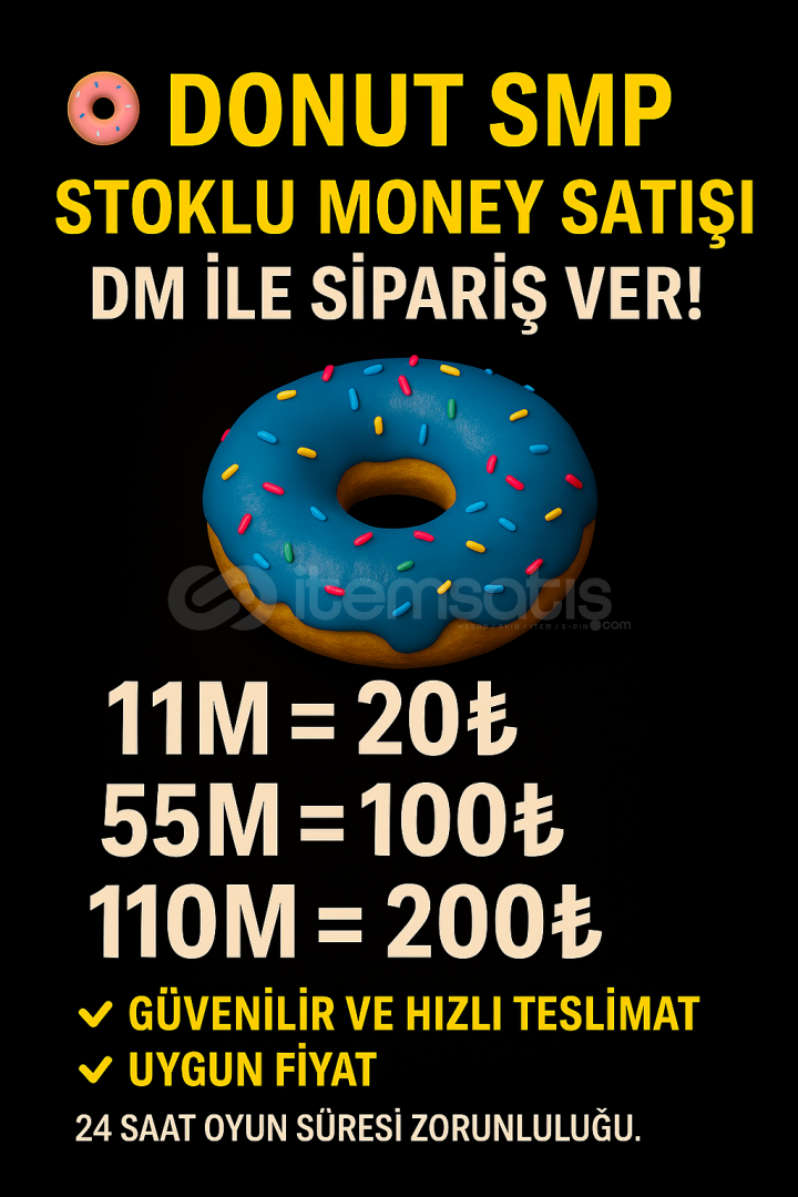 DonutSMP M SATIŞI DM miktar belirtin! DonutSMP M SATIŞI DM miktar belirtin!