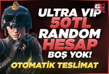 ⭐|DOPDOLU| 50TL PUBG RANDOM HESAP ULTRAVİP++⭐