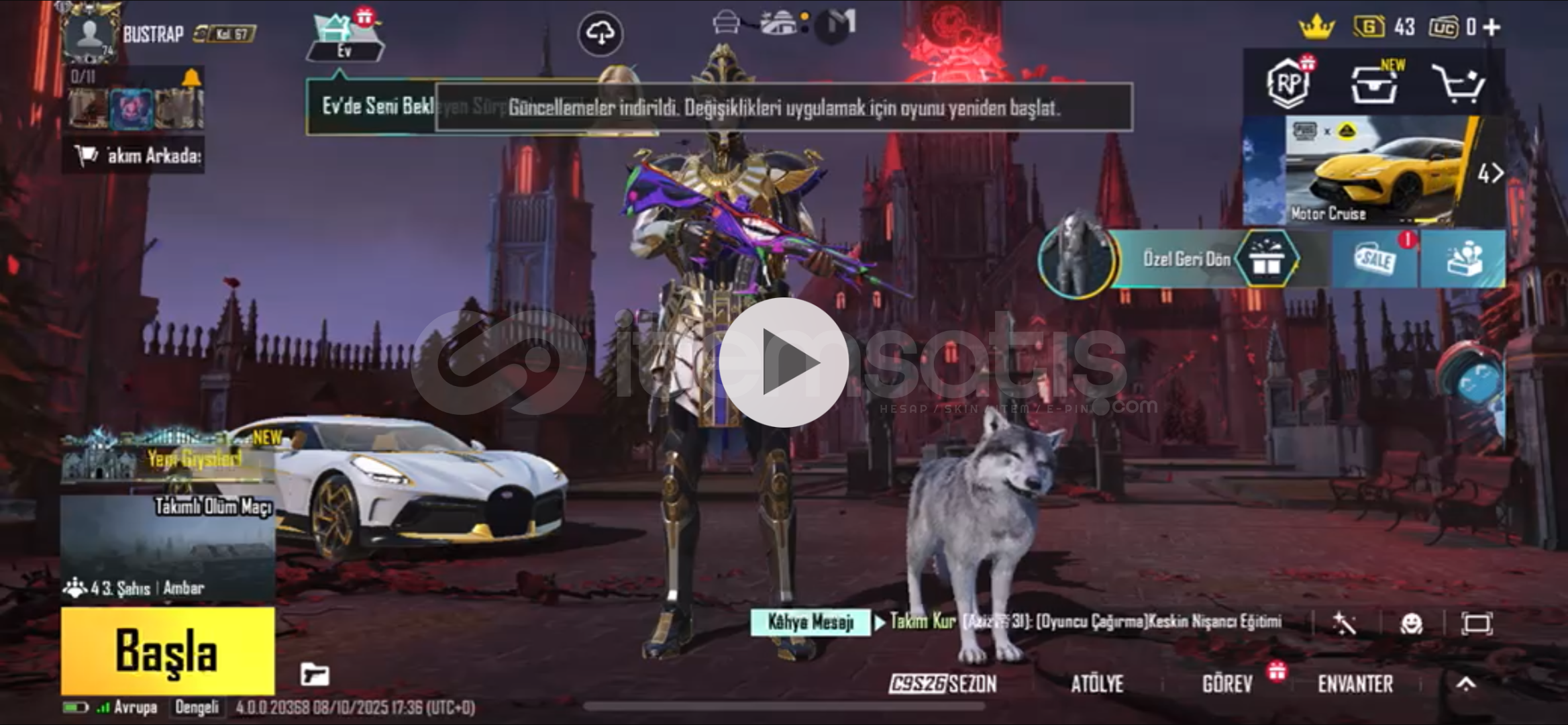 DOPDOLU EMEKLİK PUBG HESABI DOPDOLU EMEKLİK PUBG HESABI