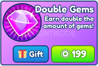 ⭐Double Gems | Bubble Gum Simulator INFINITY⭐