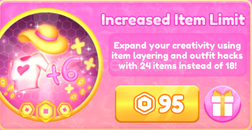 Dress To Impress Increased Item Limit