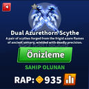 Dual Azurethorn Scythe + Emojisi + Patlama
