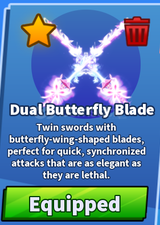 Dual Butterfly Swords PACK / Blade Ball