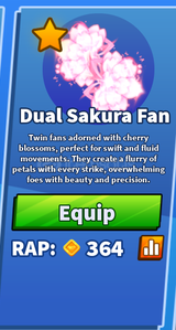 Dual Sakura Fan Set/Blade Ball