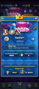 9k Kupa Dünyada 5000. Bitirmiş Clash Royale Hı