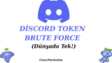 Dünyada Tek | Discord Token Brute Force!
