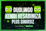 ⭐Duolingo Plus + Sınırsız + Hesabınıza⭐