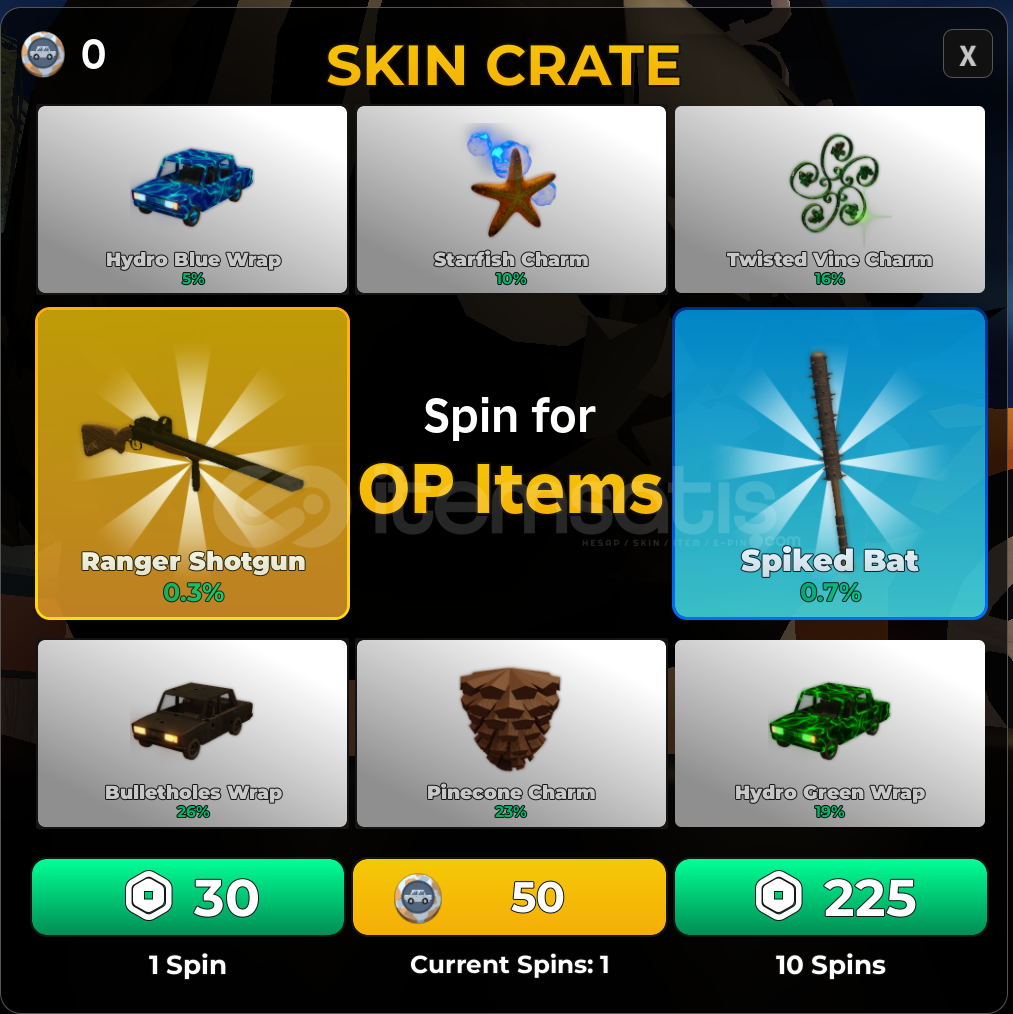 Dusty Trip Skin Crate 10x Spin Dusty Trip Skin Crate 10x Spin