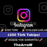 () Instagram 1250 Türk Organik Takipçi