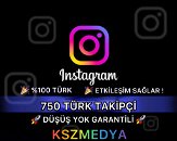 (DÜŞÜŞ YOK) Instagram 750 Türk Organik Takipçi