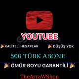 (DÜŞÜŞ OLAMAZ ) YouTube 500 Gerçek TÜRK Abone