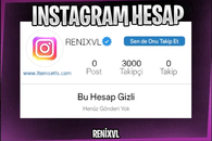(ÖZEL FİYAT) 3000 Takipçili Kız Instagram Hesabı