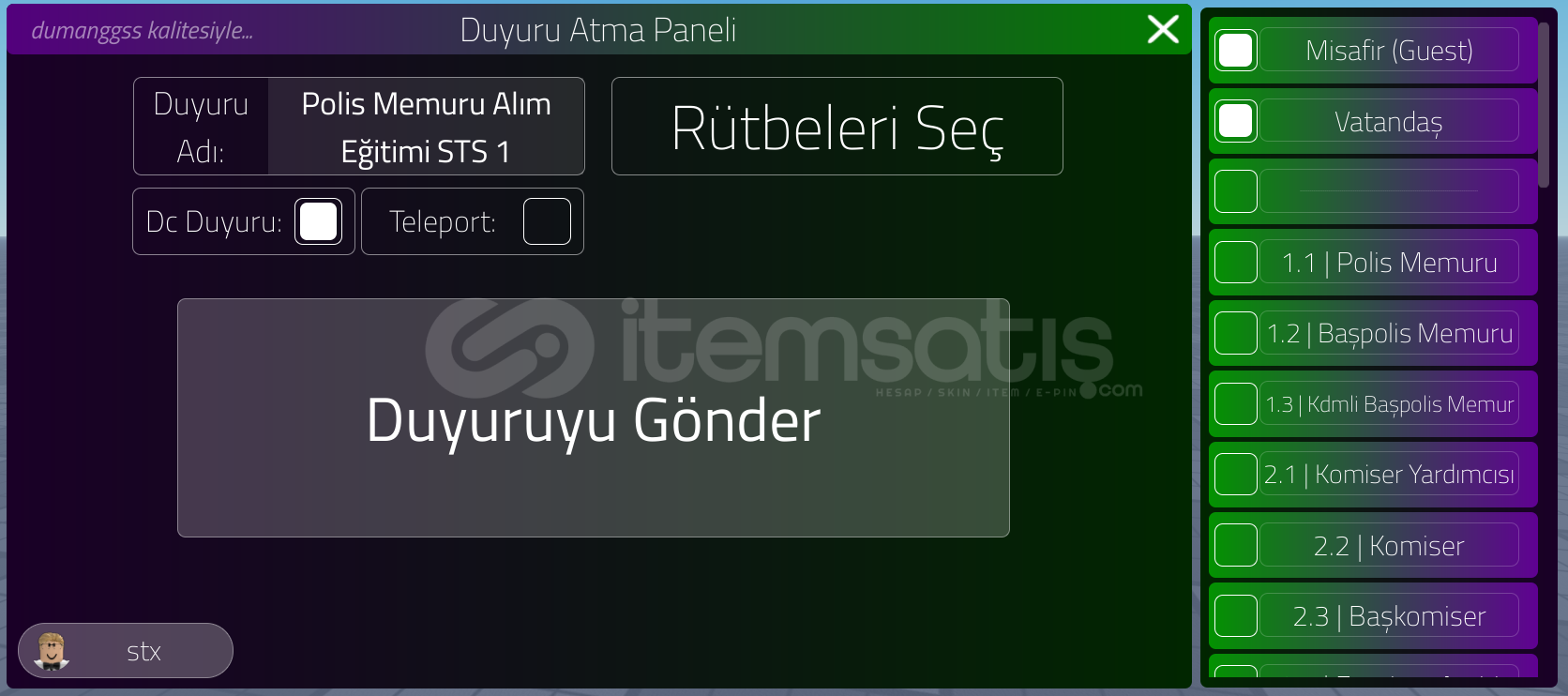⚡ DUYURU SİSTEMİ PREMİUM ~ GRUPLU ⚡ DUYURU SİSTEMİ PREMİUM ~ GRUPLU