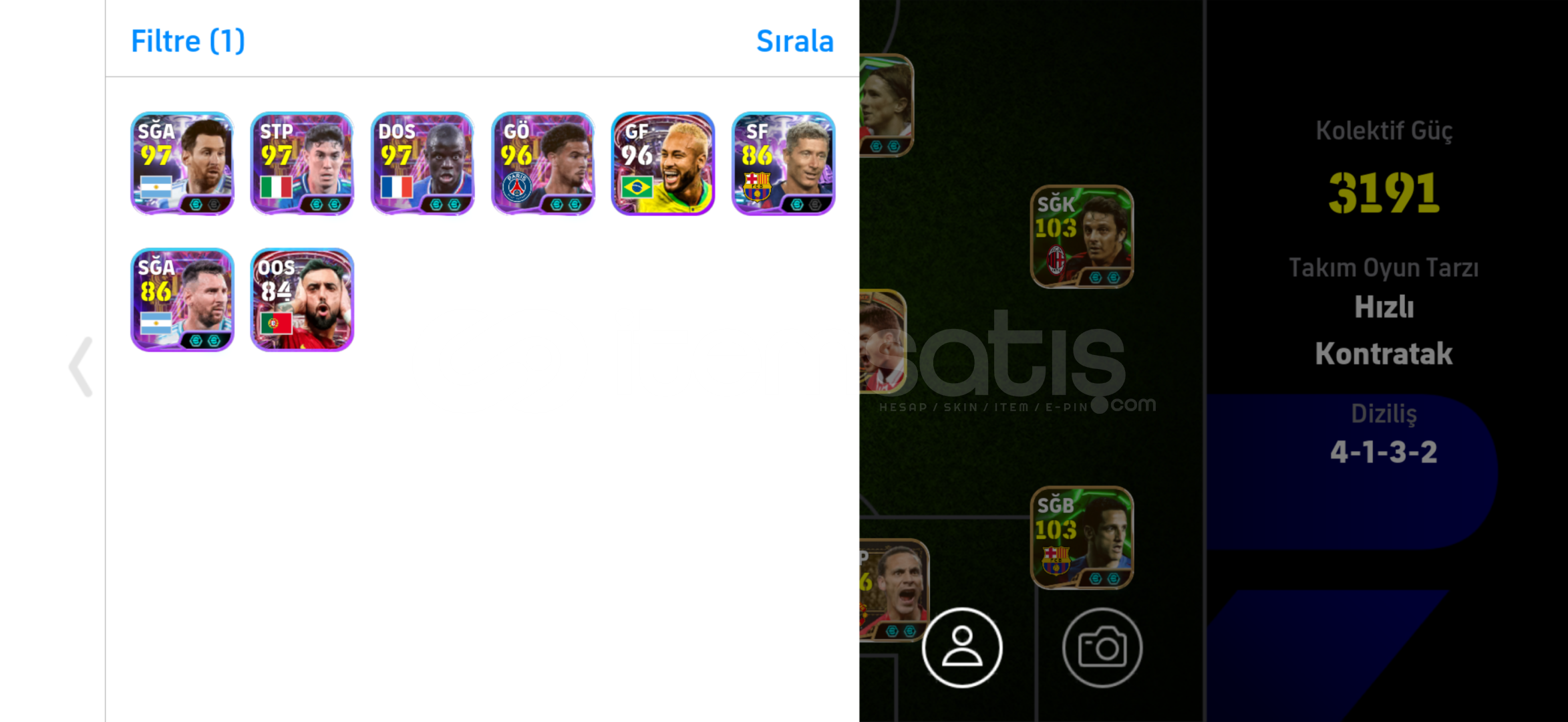 E football 26 Bol İkonlu Hesap