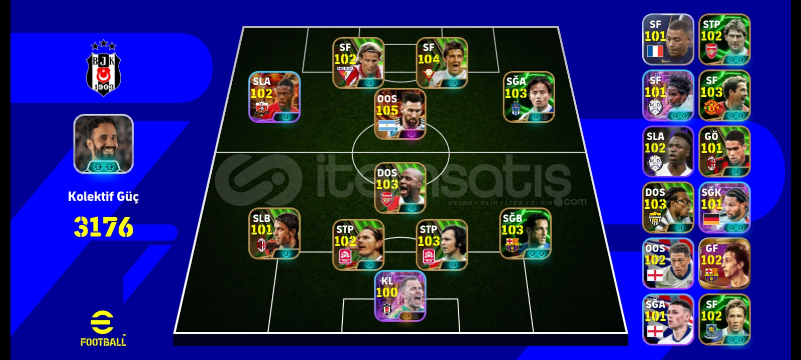 E FOOTBALL MOBİLE 3176 KG HESAP E FOOTBALL MOBİLE 3176 KG HESAP