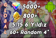 Edward + 5000 Elmas + 800 Altın + 5-15 6 Yıldız