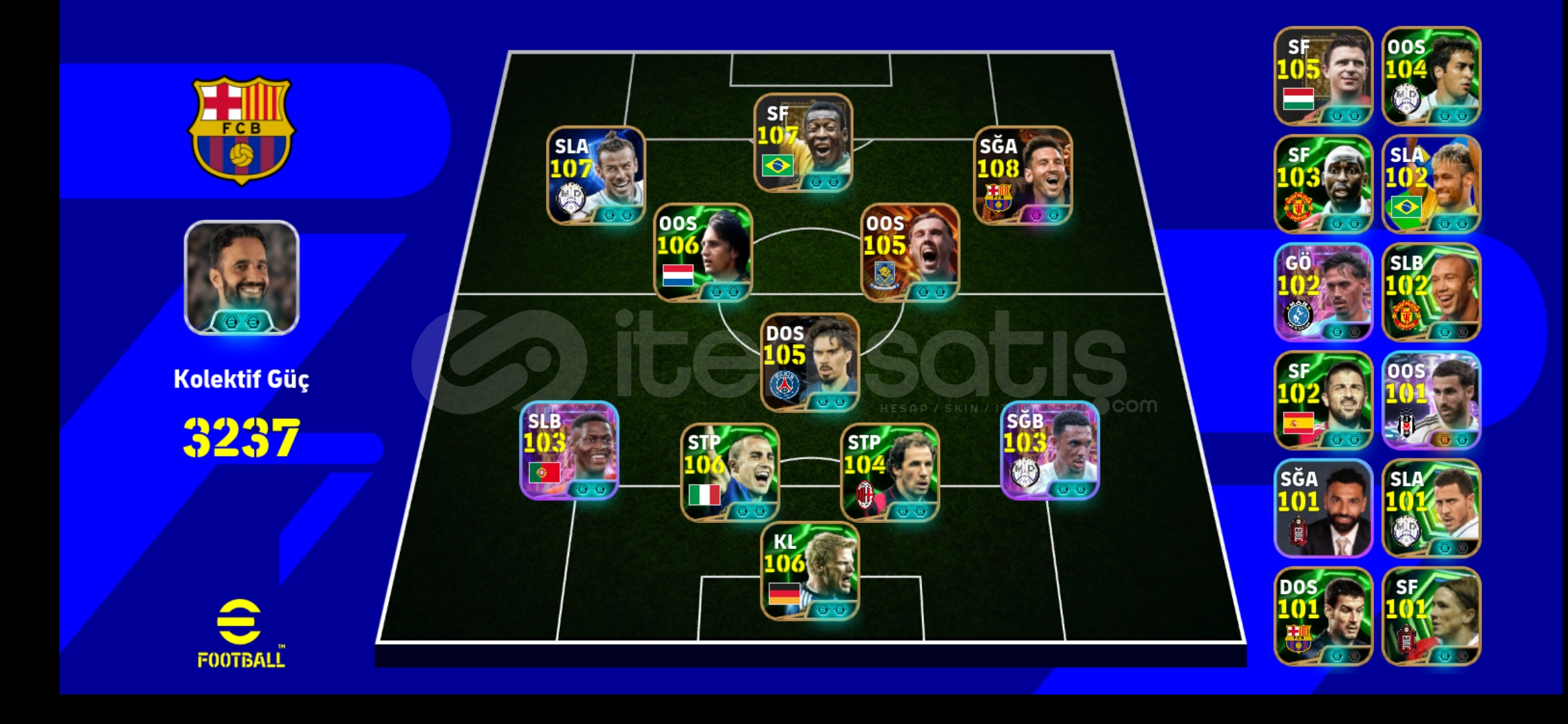 EFOOTBALL 3237 MUKEMMEL HESAP BU FİYATA YOK EFOOTBALL 3237 MUKEMMEL HESAP BU FİYATA YOK