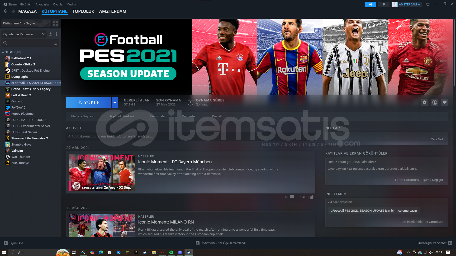 Efootball PES 2021 Steam Hesap Efootball PES 2021 Steam Hesap