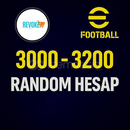Efootball şanslı 3000-3200 Kolektif güçlü hesap
