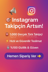 ⭐ [Efsane] İnstagram 1.000 Türk Takipçi ⭐