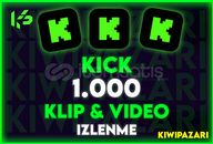 ⭐️ [EFSANE] KICK 1.000 Klip & Video İzlenme