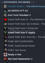 EFSANE STEAM HESABI