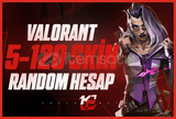 ⭐[EFSANE] VALORANT 5-120 SKİN RANDOM HESAP⭐