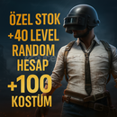 ⭐EFSANEVİ +100 SKİN 40+LEVEL, PUBG RANDOM HESAP⭐