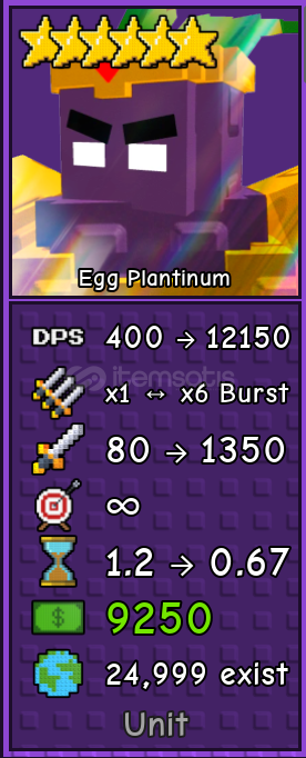 Egg Plantinum | Garden Tower Defense Egg Plantinum | Garden Tower Defense