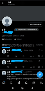 Ekim 2006 Tarihli Twitter Hesabı