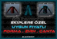Ekiplere Özel Forma , Zırh , Çanta Ekiplere Özel Forma , Zırh , Çanta
