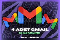 (EL İLE AÇILMIŞ) 4X GMAİL HESABI