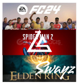 ELDEN RİNG + SPİDERMAN 2 + FC 24 + PS4/PS5