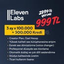 ElevenLabs Creator Plan 3 Aylık | Özel Hesap