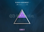 ELMAS 3 - YÜKSEK MMR - FRESH HESAP!