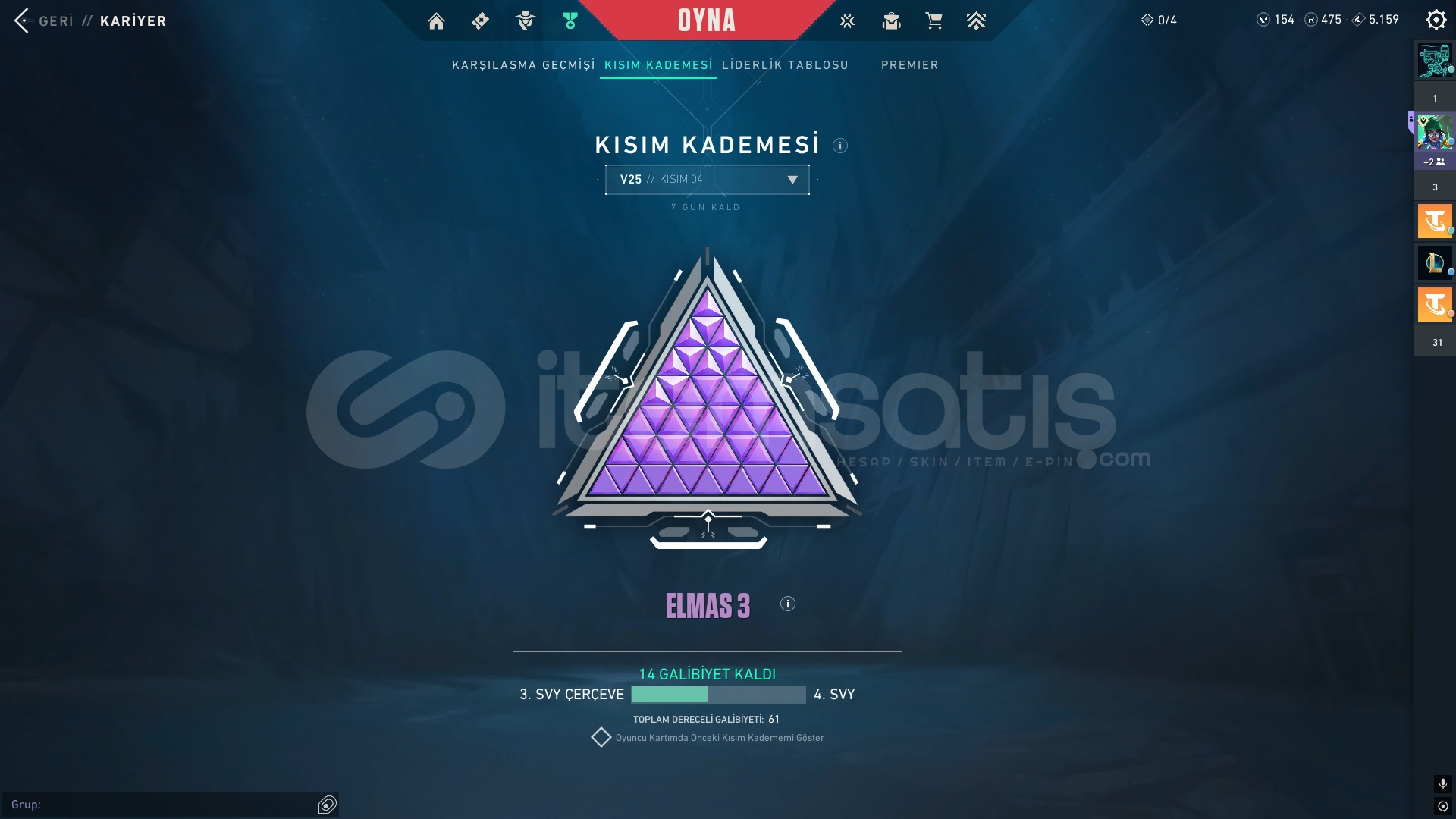 ELMAS FULL SKİN 2 BICAKLI + LOL HESAPLI ELMAS FULL SKİN 2 BICAKLI + LOL HESAPLI