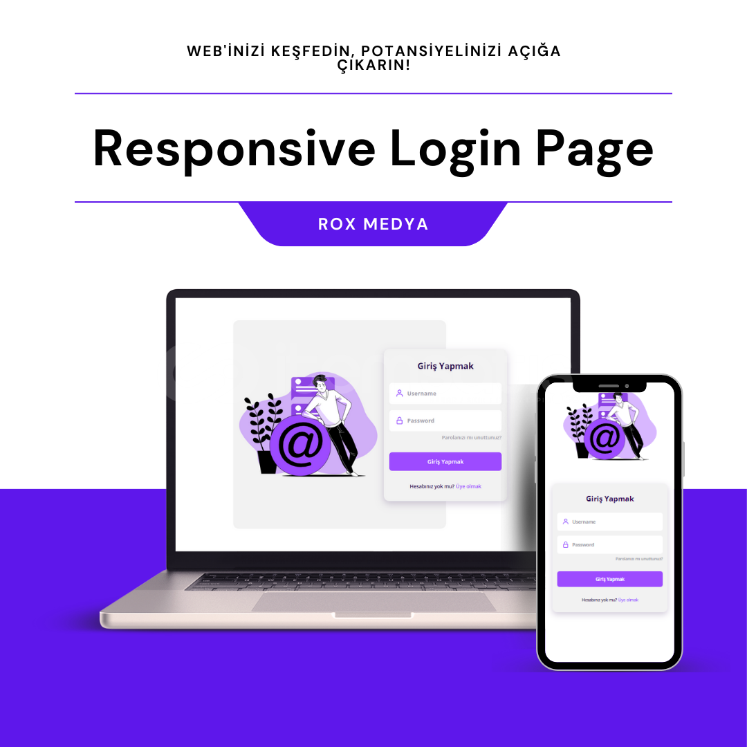 Rox Medya Giriş ve Kayıt Ekranı Rox Medya Giriş ve Kayıt Ekranı