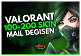 ⭐EN AZ 100 SKİN! Mail Değişen Valorant Random