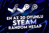 EN AZ 20 OYUNLU RANDOM STEAM