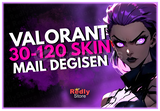 ⭐EN AZ 30 SKİN! Mail Değişen Valorant Random