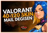 ⭐EN AZ 40 SKİN! Mail Değişen Valorant Random