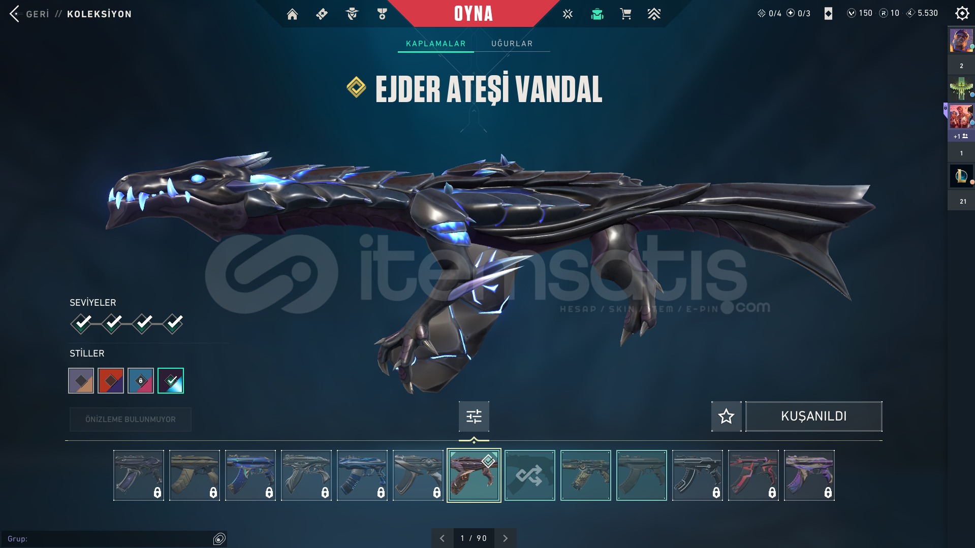 EN İYİ FİYATA EN GÜZEL SKİNLERİN OLDUĞU HESAP EN İYİ FİYATA EN GÜZEL SKİNLERİN OLDUĞU HESAP