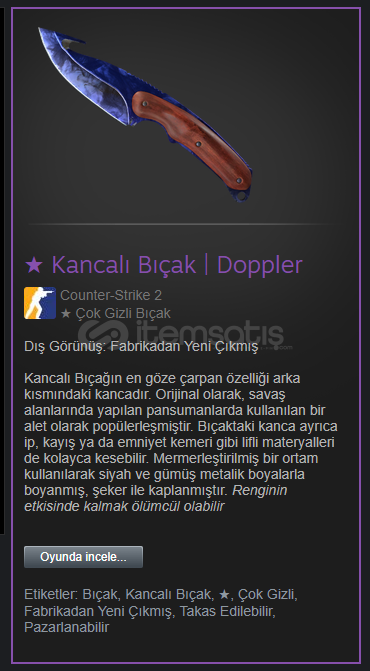 en iyi GUT KNİFE DOPPLER FACTORY NEW (PHASE 4) en iyi GUT KNİFE DOPPLER FACTORY NEW (PHASE 4)
