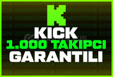 ⭐✅{EN KALİTELİSİ!}⭐KİCK 1.000 GERÇEK TAKİPÇİ⭐
