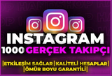 ⭐[EN UCUZ] 1000 INSTAGRAM GERÇEK TAKİPÇİ⭐