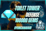 ⚡En Ucuzu ⚡100K Gems Toilet Tower Defense(TTD)